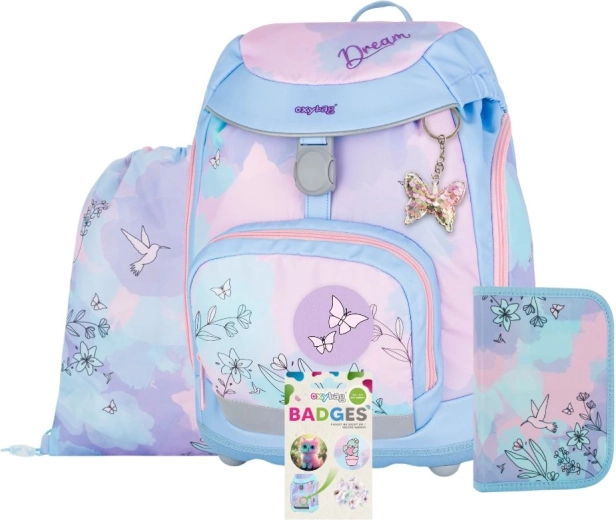 Set escolar de 4 piezas OXYBAG Sherpy Colibrí