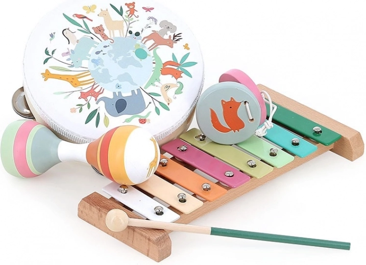 Vilac set musical de madera Animales del mundo de Sarah Betz