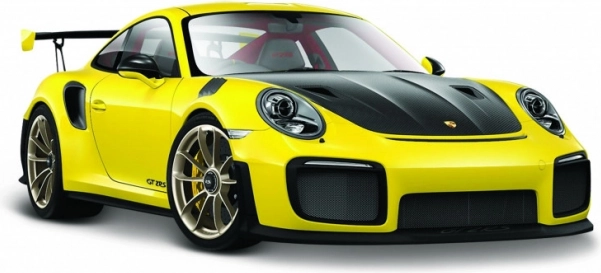 Modelo metálico Porsche 911 GT2 RS amarillo 1:24
