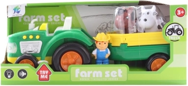 Tractor infantil a pilas con remolque