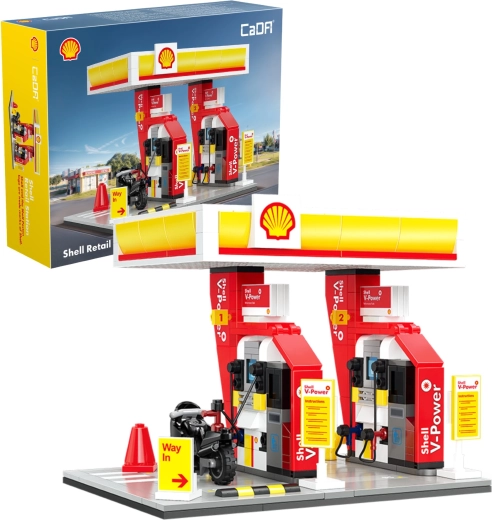 Set de construcción CaDA gasolinera SHELL, 1309 piezas