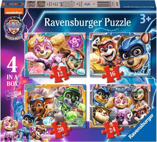 Puzzle Ravensburger Patrulla Canina en la película 4 en 1 (12–24 piezas)