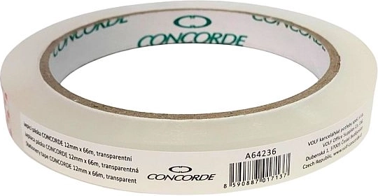 Cinta adhesiva CONCORDE 12 mm × 66 m, transparente