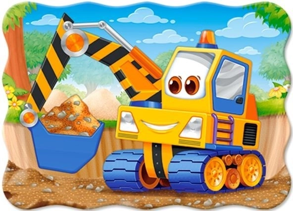 Puzzle excavadora amarilla