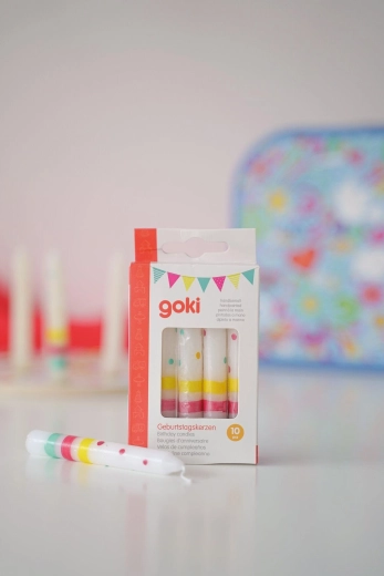 Set de velas de cumpleaños pintadas a mano