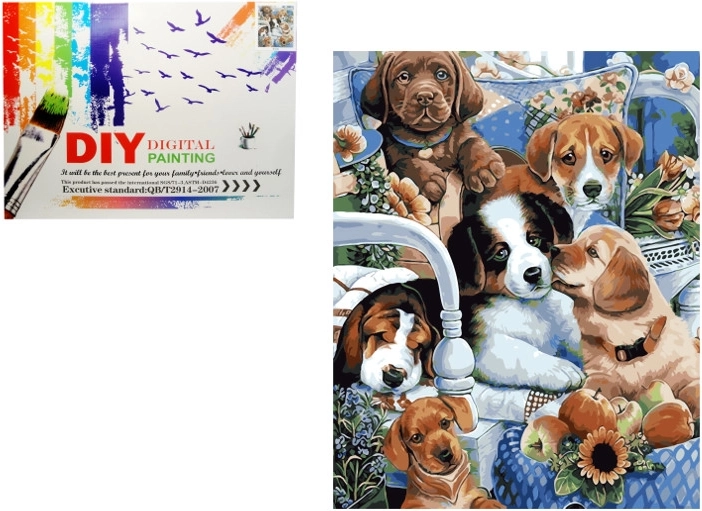 Pintar por números – perritos