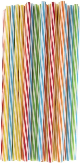 Pajitas de colores reutilizables 22 cm – set de 50 uds