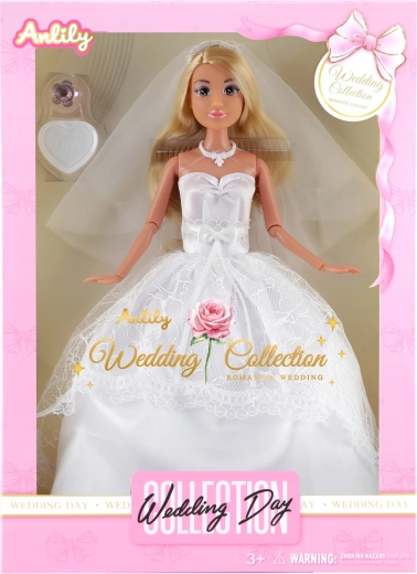 Muñeca de moda con vestido de novia blanco Deluxe