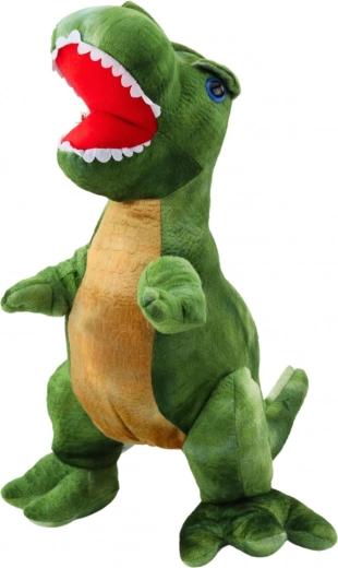 Dinosaurio de peluche verde con textura de piel