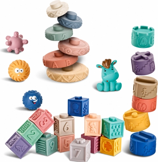 27 piezas para un variado juego sensorial