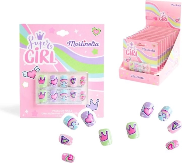 Uñas postizas adhesivas Super Girl Martinelia