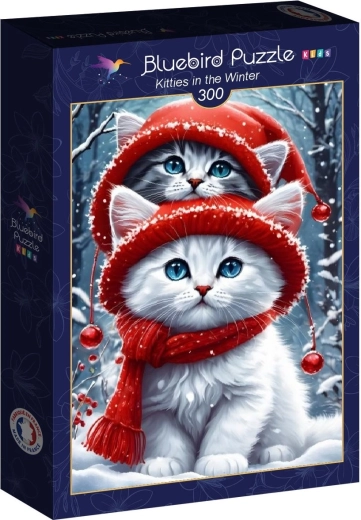 Puzzle Bluebird gatitos en invierno 300 piezas