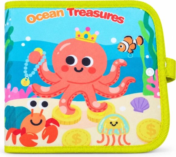 Libro textil educativo Chipolino con temática del océano