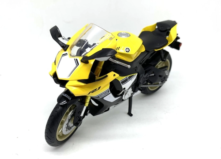Modelo de motocicleta MSZ Yamaha YZF-R1 amarillo 1:12 - 1 pieza