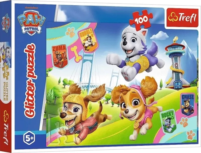 Puzzle brillante La Patrulla Canina de 100 piezas