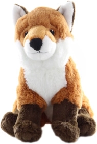 Zorro de peluche sentado ecológico