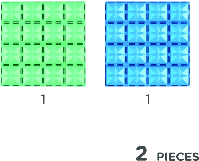 Cleverclixx placas base magnéticas grandes azul y verde (2 uds.)