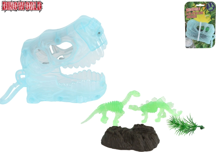 Dinoworld llavero 3D con dinosaurios que brillan en la oscuridad 11 cm