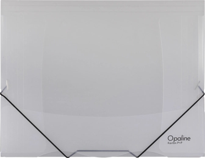 Carpeta con goma OPALINE transparente A4
