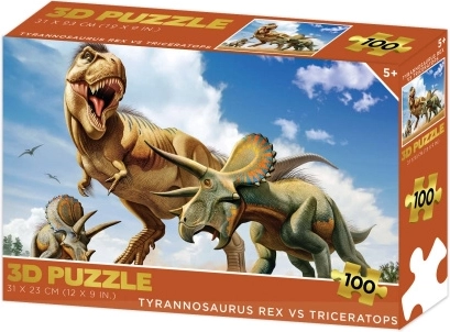 Puzzle 3D – tyrannosaurus rex vs triceratops