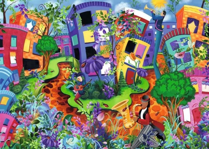 Puzzle Mundo abstracto de mariquitas 1000 piezas RAVENSBURGER