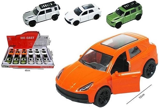 Coche metálico con sonido de 12 cm