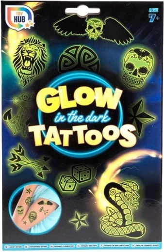 Tatuajes que brillan en la oscuridad – set de 2 hojas