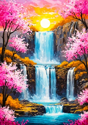 Puzzle Enjoy Cascada de cerezos 1000 piezas
