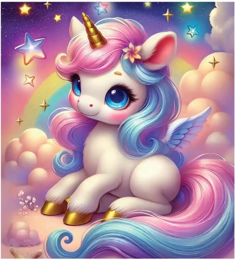 Puzzle de madera "Sueños mágicos de unicornios" WOODEN CITY, 20 piezas