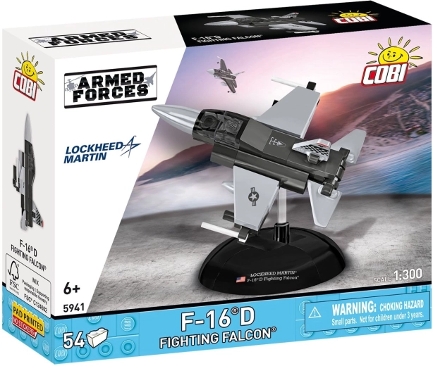 Cobi Armed Forces caza Lockheed Martin F-16D Fighting Falcon 1:300 (54 piezas)