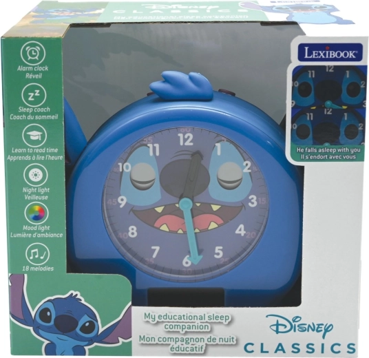 Despertador educativo Lexibook Stitch con luz nocturna