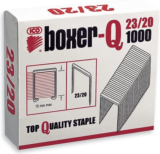 Grapas para grapadora BOXER‑Q 23/20, 1000 uds