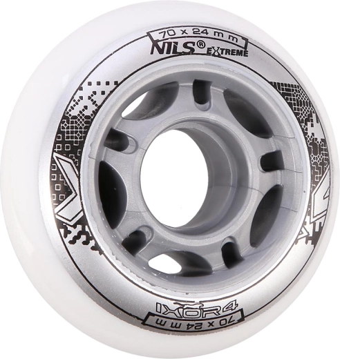 Ruedas para patines en línea NILS EXTREME PU 70 × 24 blancas (4 uds.)