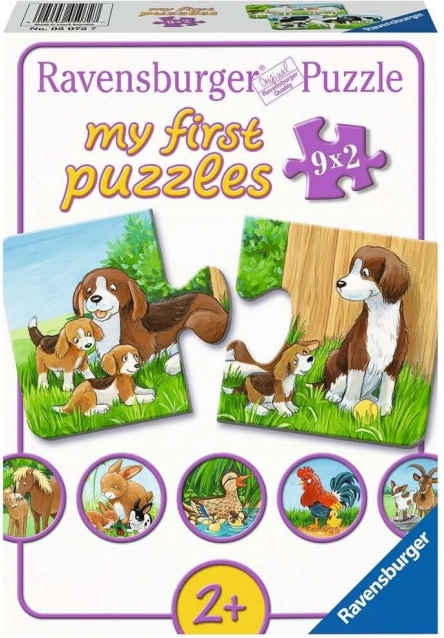 Ravensburger mis primeros puzles – familias de animales 9×2 piezas
