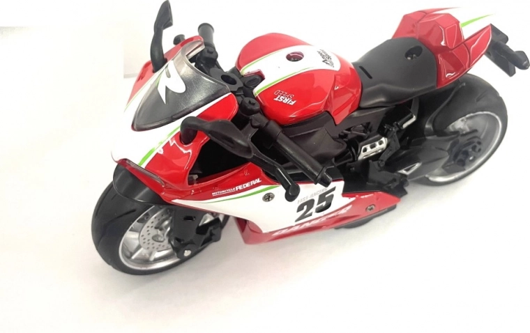 Motocicleta de cuerda y marcha 1:14
