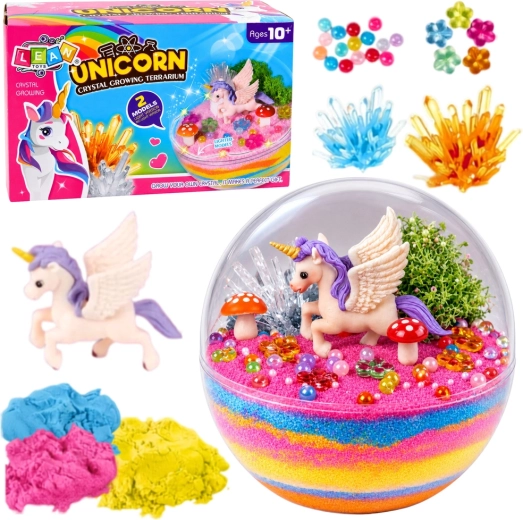 Kit creativo para cultivar cristales – terrario de unicornio con luces - 1 pieza