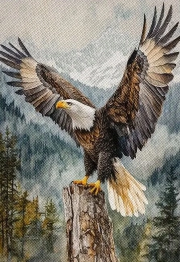 Norimpex pintura de diamantes águila con las alas extendidas 30 × 40 cm