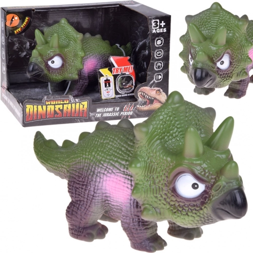 Triceratops interactivo de goma con sonido