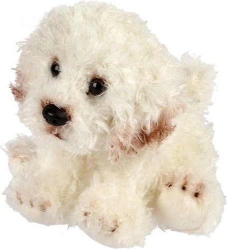 Perro bichón de peluche 13 cm