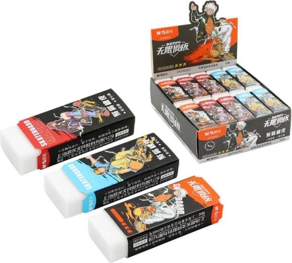 Goma de borrar para lápiz skateboard (mediana) - 1 pieza