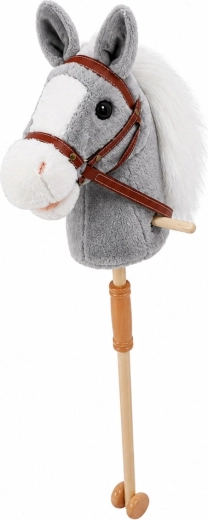 Cabeza de peluche suave, crin y brida decorativa