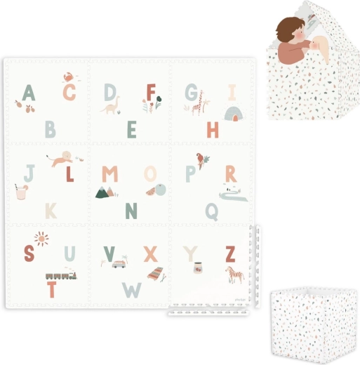 Alfombra de juego y caja de almacenamiento 2en1 Play&Go EEVAA alphabet