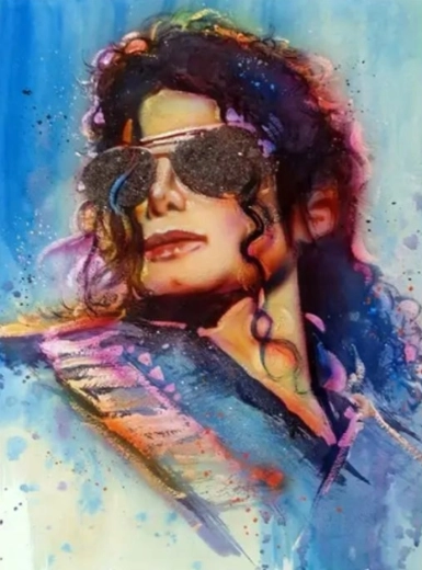 Pintura con diamantes – dibujo de MICHAEL JACKSON 30 × 40 cm