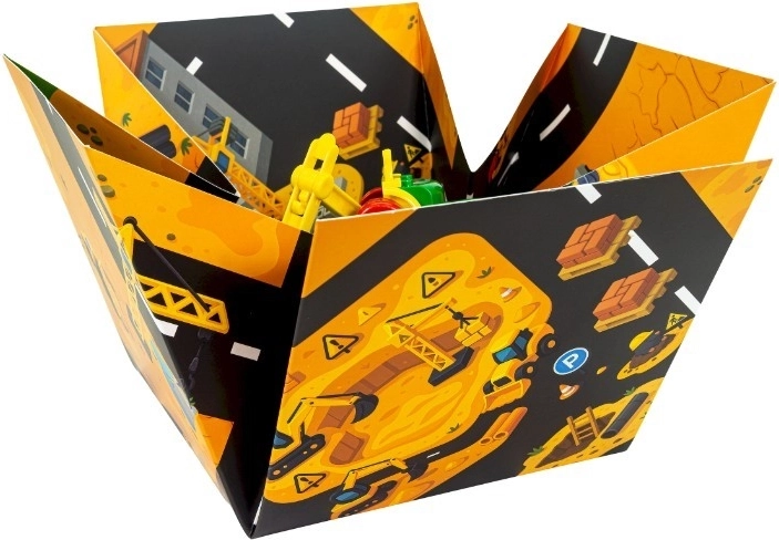 Caja que se convierte en una base de juego