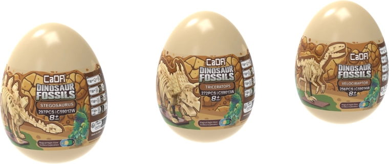 Tres dinosaurios en una sola colección