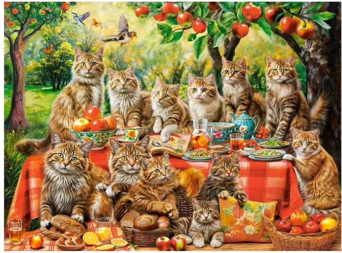 Puzzle Encuentro de la familia de gatitos 3000 piezas