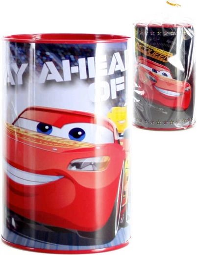 Hucha infantil metálica Cars 15 cm redonda - 1 pieza