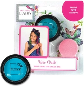 Lukky tiza para el cabello con aplicador azul claro