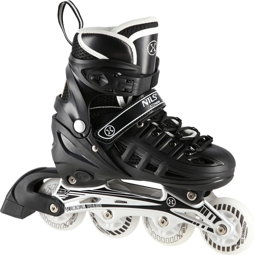 Patines infantiles ajustables 4 en 1 NILS Extreme – negro