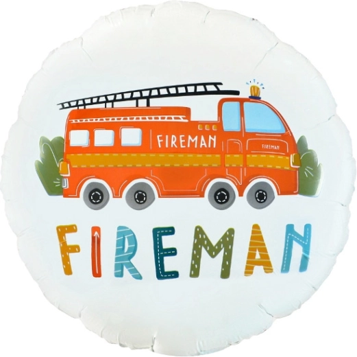 Globo de foil Fireman redondo 18"